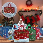 Jacenvly New Christmas Tree Ornaments Christmas Gift Bag Non-Woven Fabric Laminated Tote Bag Shopping Bag Kitchen Decor Christmas Gifts Nightmare Before Christmas